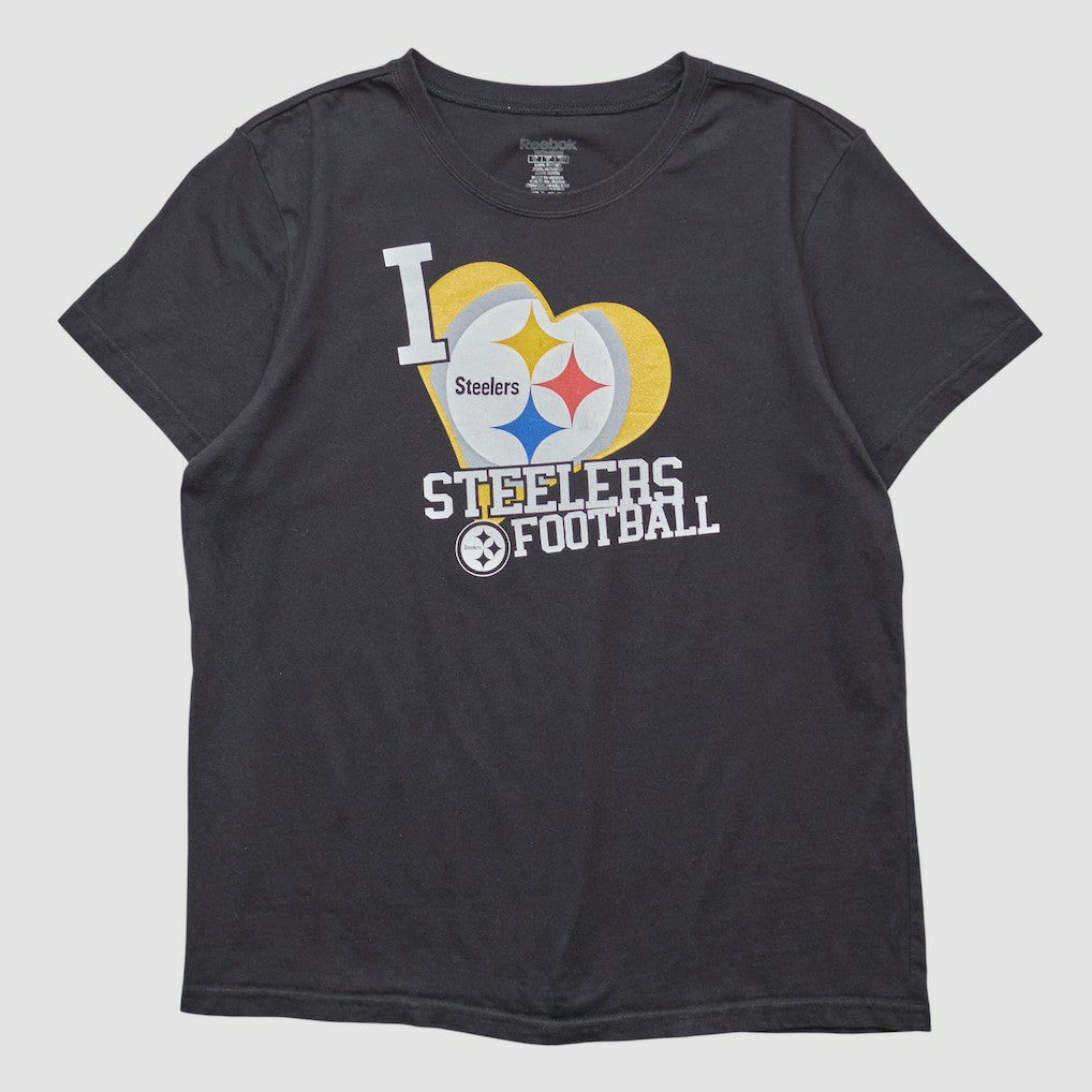 Pittsburgh Steelers Reebok 2000s T-shirt - Black Vintage discount