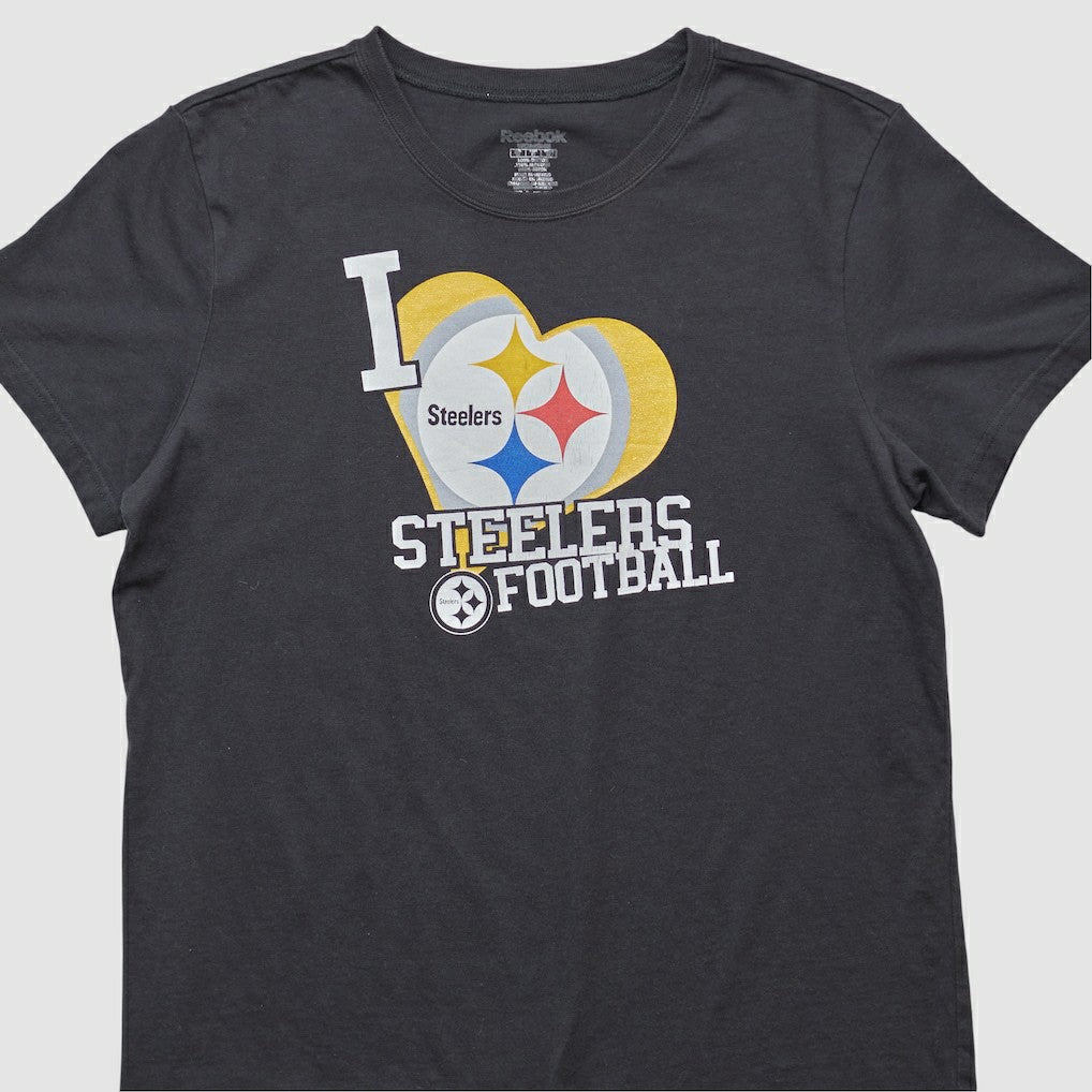 Pittsburgh Steelers Reebok 2000s T-shirt - Black Vintage discount