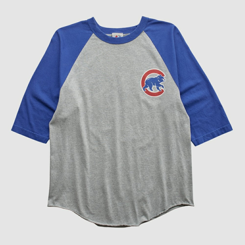 Chicago Cubs Majestic 2000s T-shirt - Heather Gray Vintage