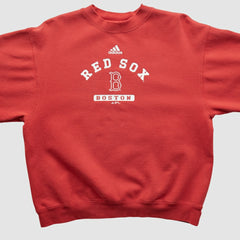 Boston Red Sox Adidas 2000s Pullover Sweatshirt - Red Vintage