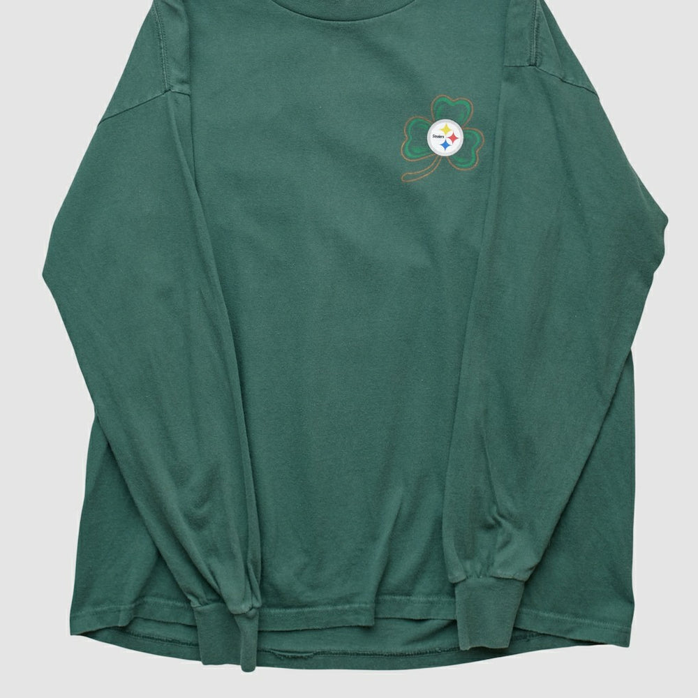 Pittsburgh Steelers NFL 2000s Long Sleeve T-shirt - Green Vintage for sale
