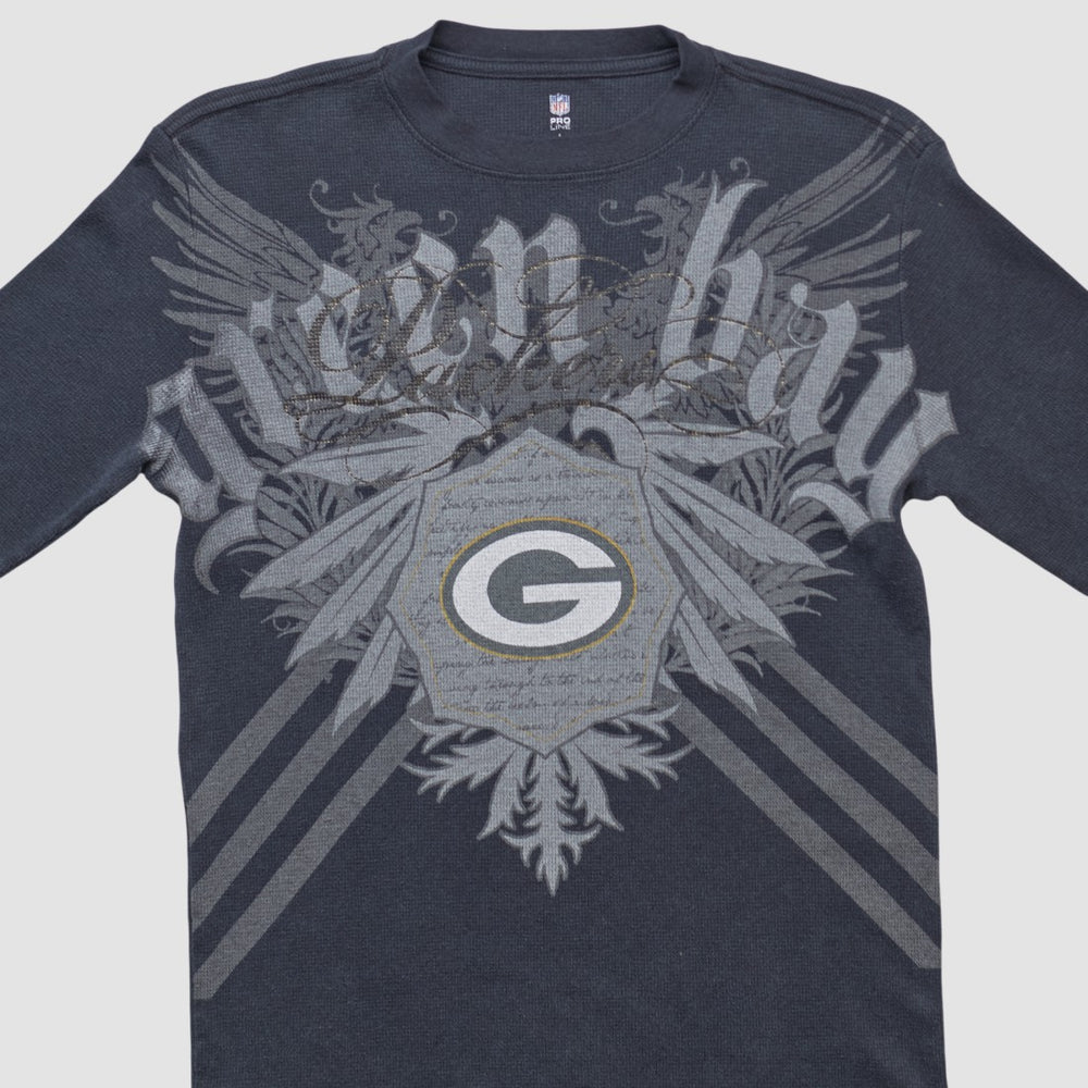 Green Bay Packers NFL 2000s Long Sleeve T-shirt - Black Vintage online