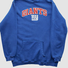 New York Giants Reebok 2000s Hooded Pullover Sweatshirt - Blue Vintage sale