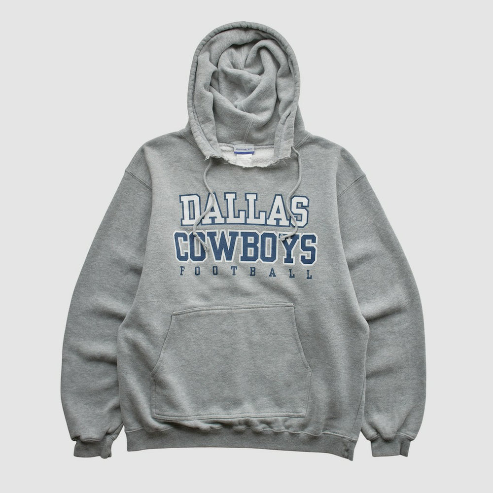 Dallas Cowboys Reebok 2000s Hooded Pullover Sweatshirt - Heather Gray Vintage discount