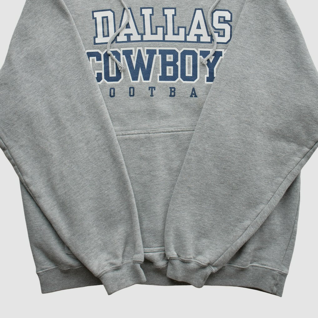 Dallas Cowboys Reebok 2000s Hooded Pullover Sweatshirt - Heather Gray Vintage discount