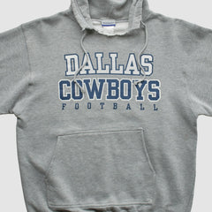 Dallas Cowboys Reebok 2000s Hooded Pullover Sweatshirt - Heather Gray Vintage discount
