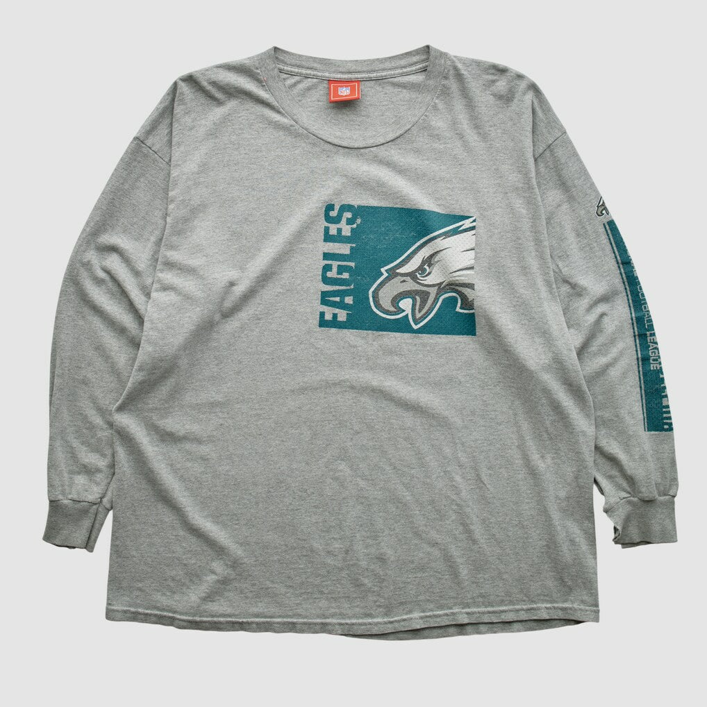 Philadelphia Eagles NFL 2000s Long Sleeve T-shirt - Heather Gray Vintage outlet
