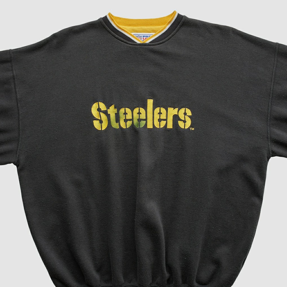 Pittsburgh Steelers Starter 90s Pullover Sweatshirt - Black Vintage discount