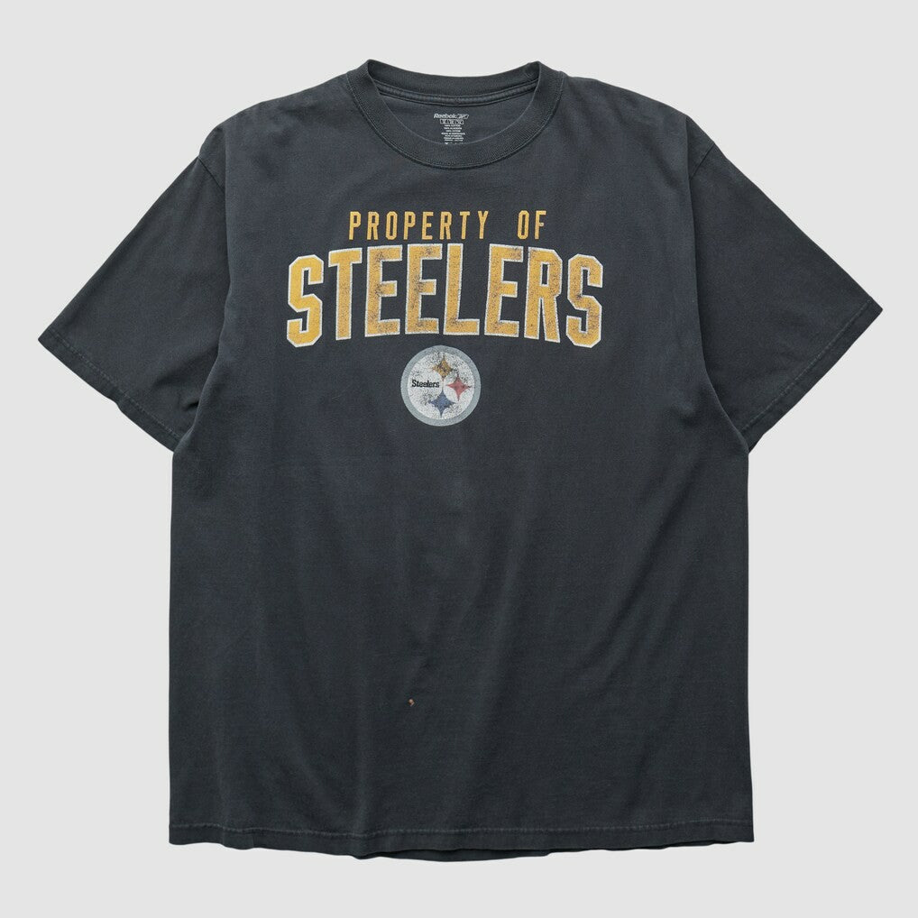 Pittsburgh Steelers Reebok 2000s T-shirt - Black Vintage discount