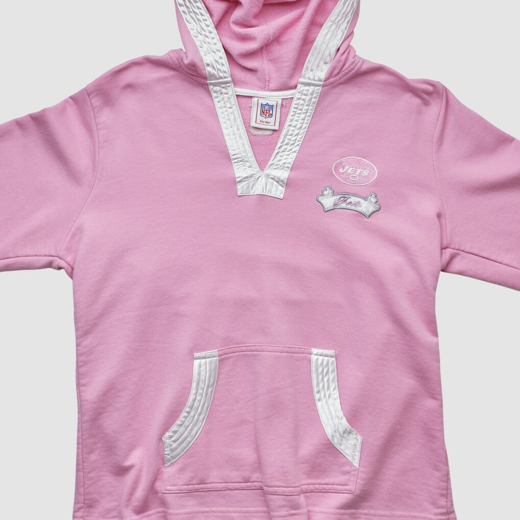 New York Jets NFL 2000s Hooded Pullover Sweatshirt - Pink Vintage outlet
