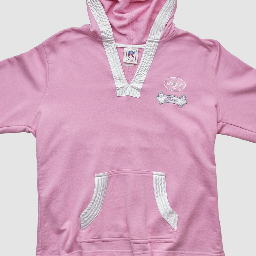 New York Jets NFL 2000s Hooded Pullover Sweatshirt - Pink Vintage outlet
