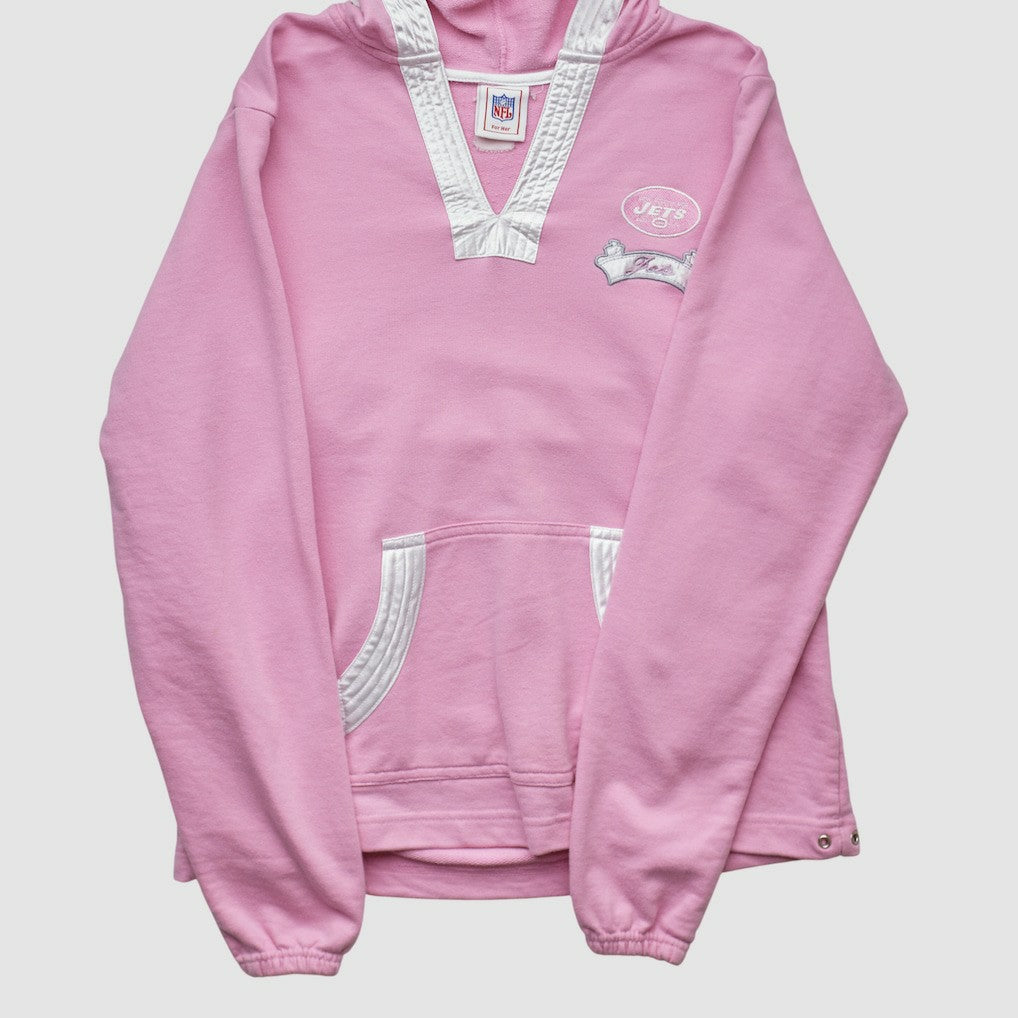 New York Jets NFL 2000s Hooded Pullover Sweatshirt - Pink Vintage outlet
