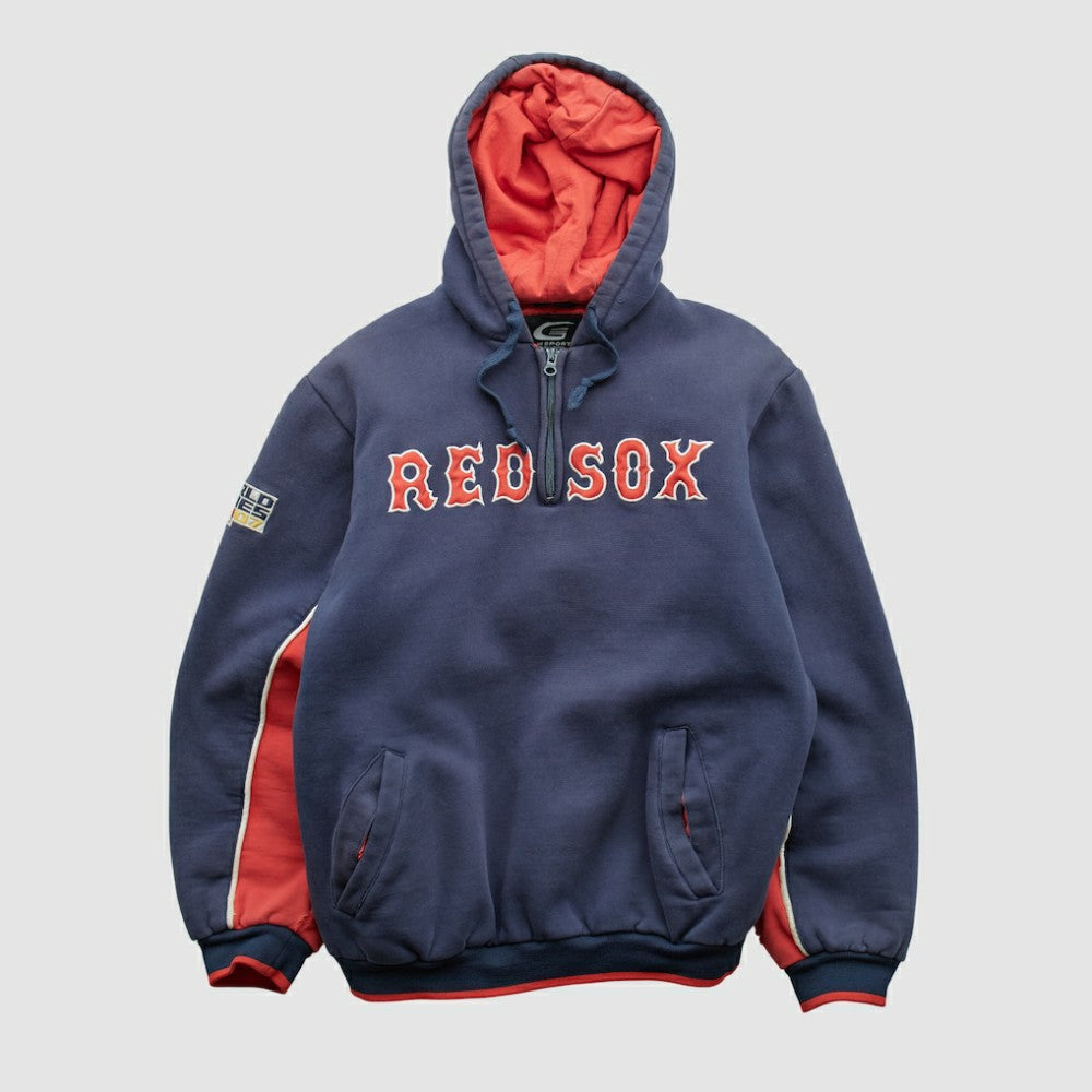 Boston Red Sox GIII Sports 2007 Hooded 1/4 Zip Sweatshirt - Navy Vintage