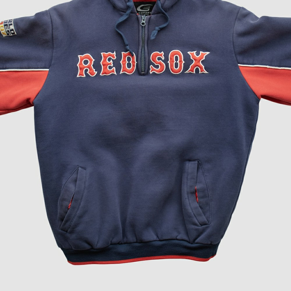 Boston Red Sox GIII Sports 2007 Hooded 1/4 Zip Sweatshirt - Navy Vintage