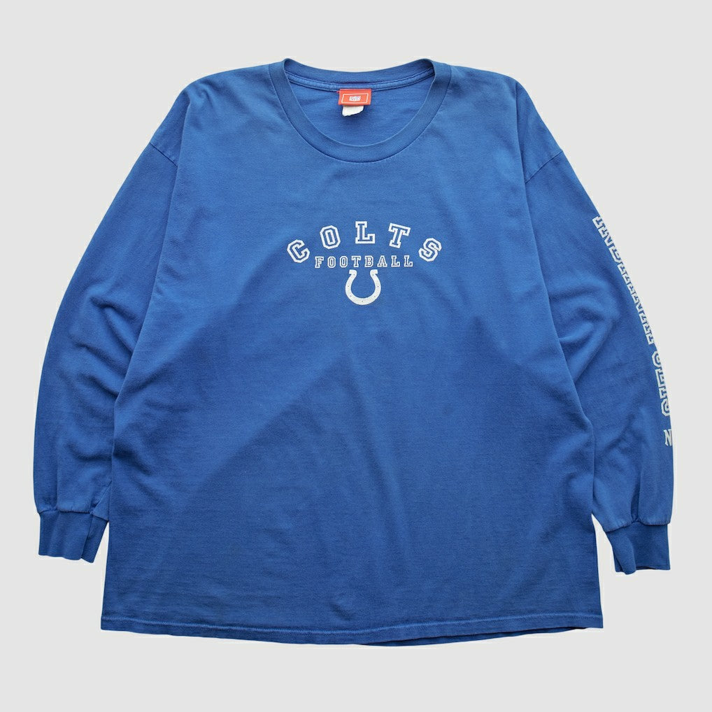 Indianapolis Colts NFL 2000s Long Sleeve T-shirt - Blue Vintage on sale