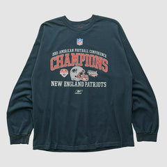 New England Patriots 2001 Long Sleeve T-shirt - Black Vintage for sale