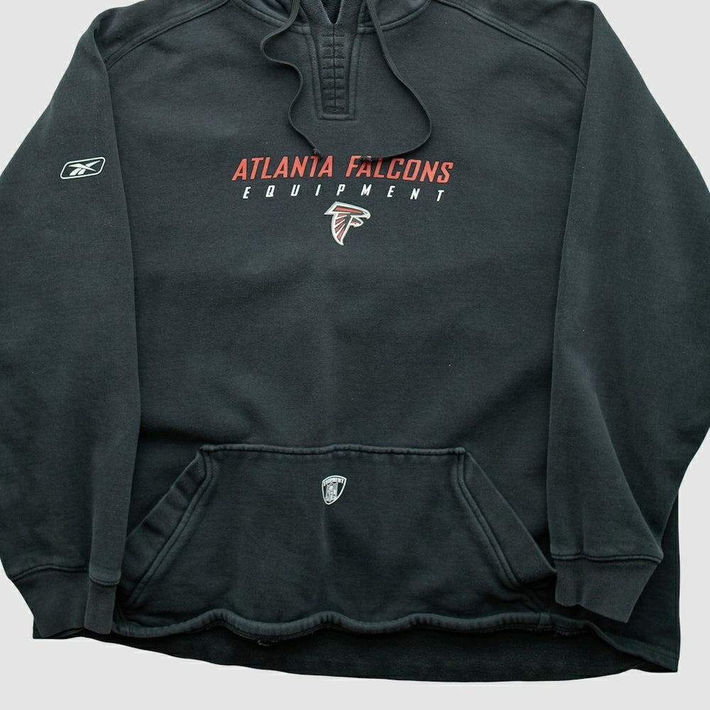 Atlanta Falcons Reebok 2000s Hooded Pullover Sweatshirt - Black Vintage cheap