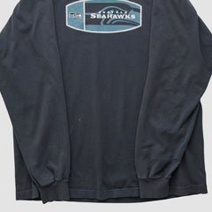 Seattle Seahawks Reebok 2000s Long Sleeve T-shirt - Black Vintage sale