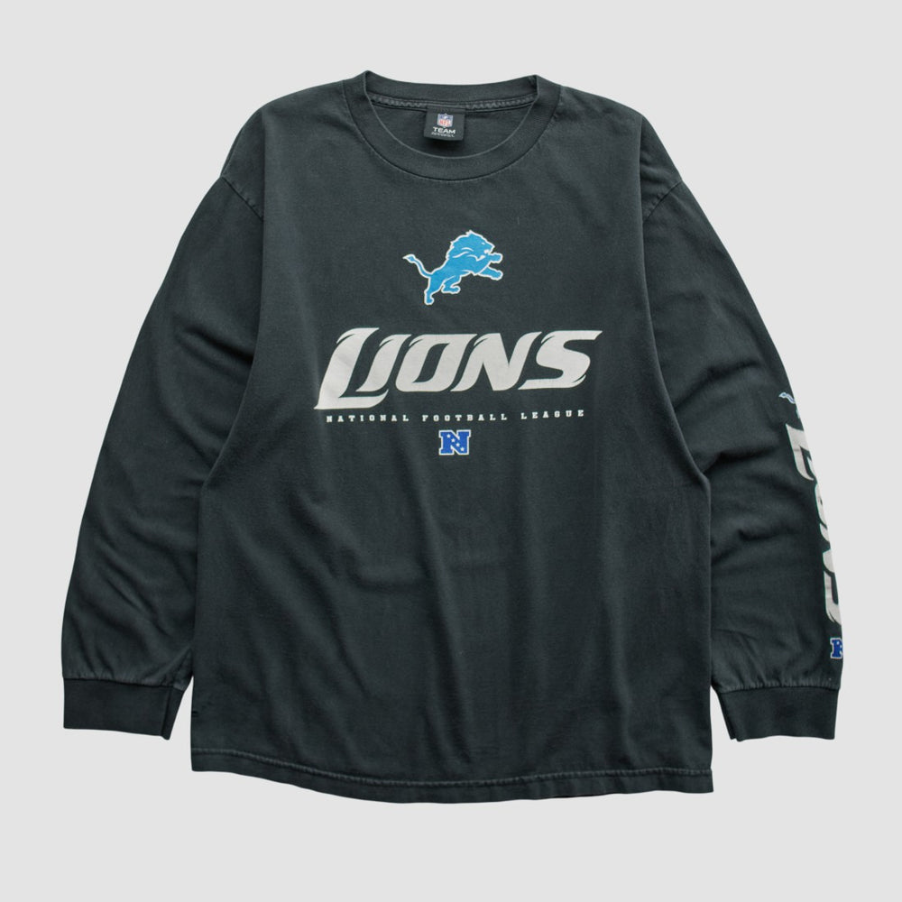 Detroit Lions NFL 2010s Long Sleeve T-shirt - Black Vintage cheap