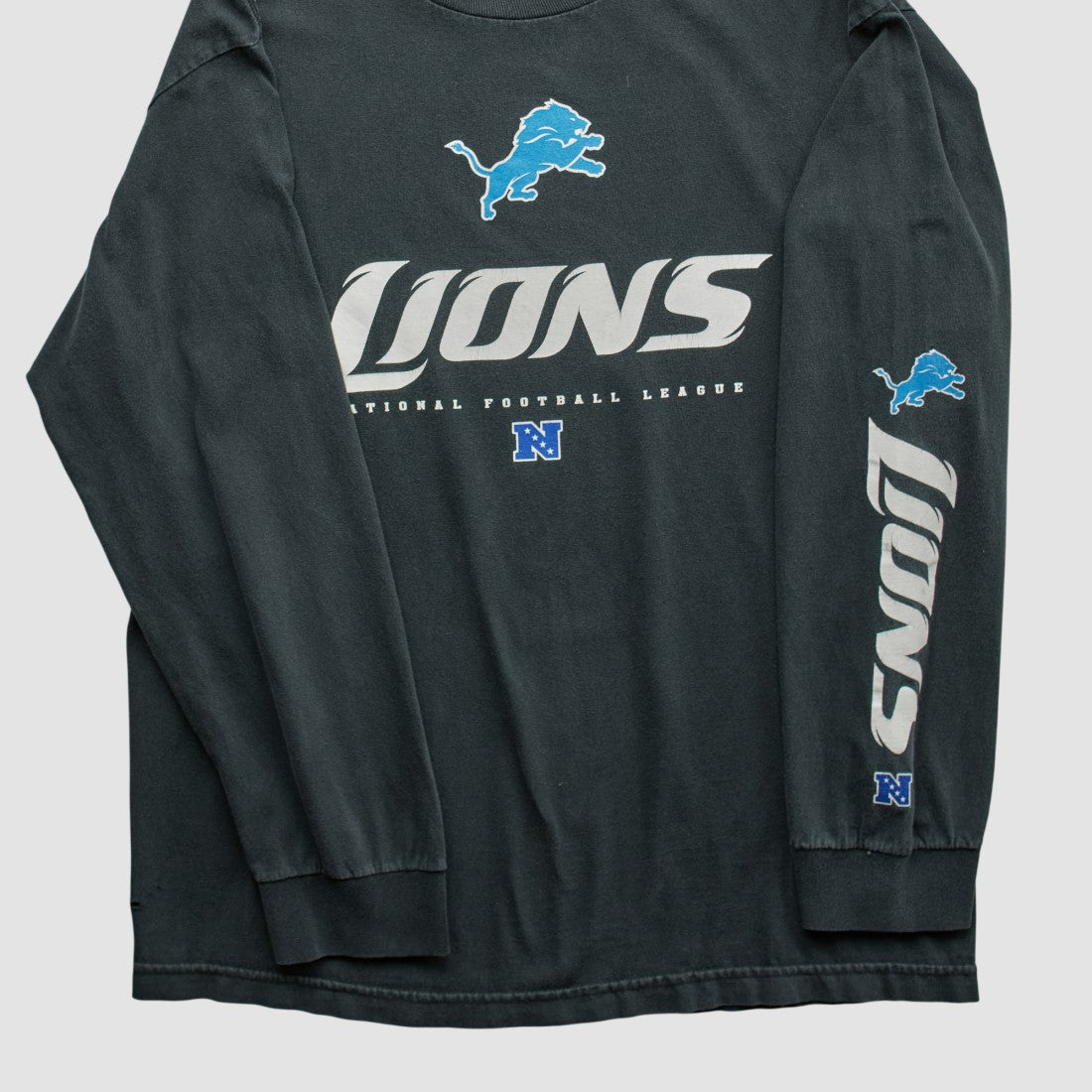 Detroit Lions NFL 2010s Long Sleeve T-shirt - Black Vintage cheap