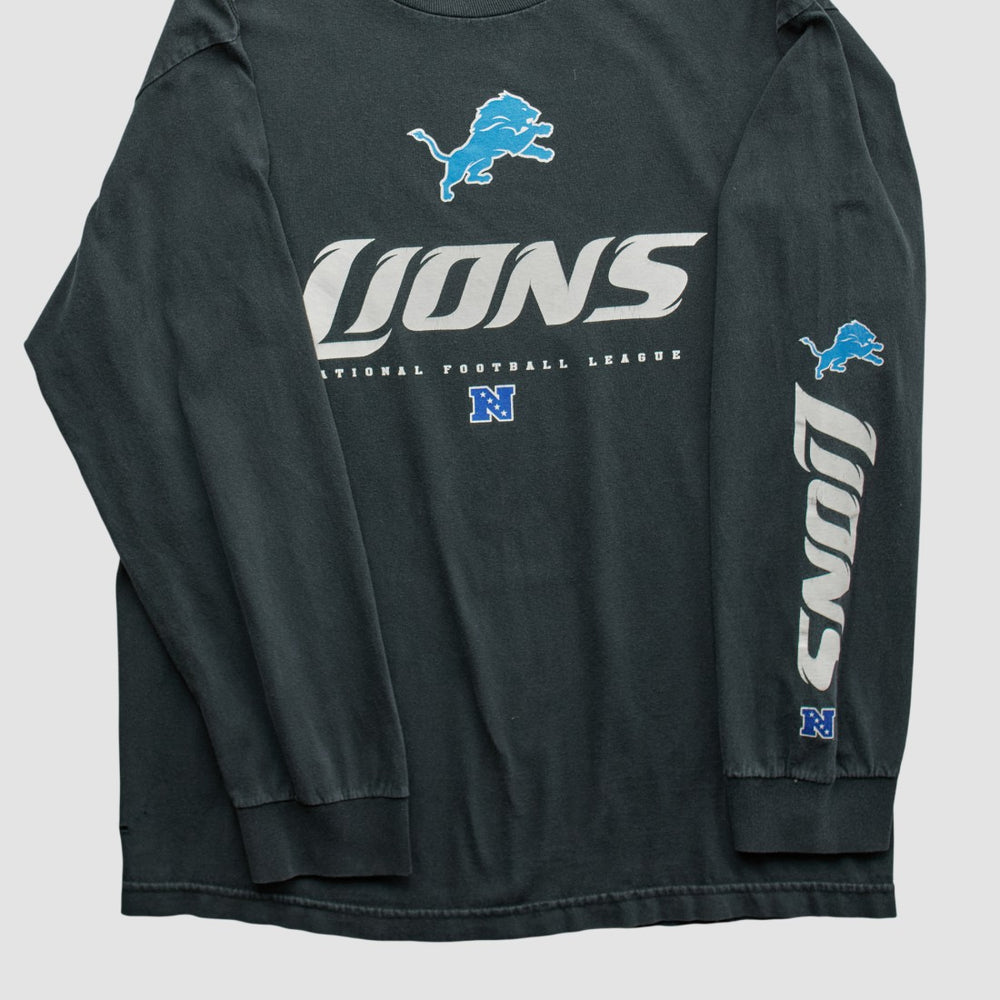 Detroit Lions NFL 2010s Long Sleeve T-shirt - Black Vintage cheap