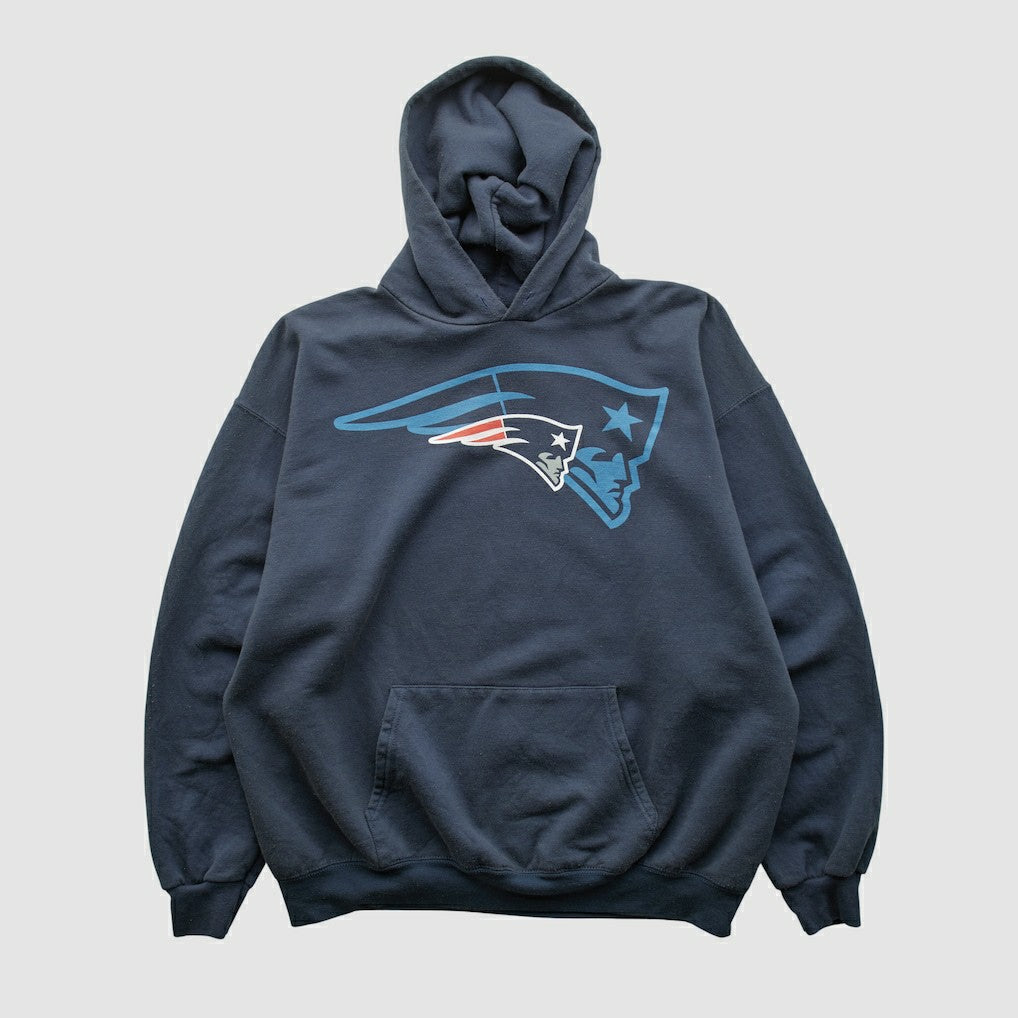 New England Patriots NFL 2010s Hooded Pullover Sweatshirt - Navy Vintage cheap