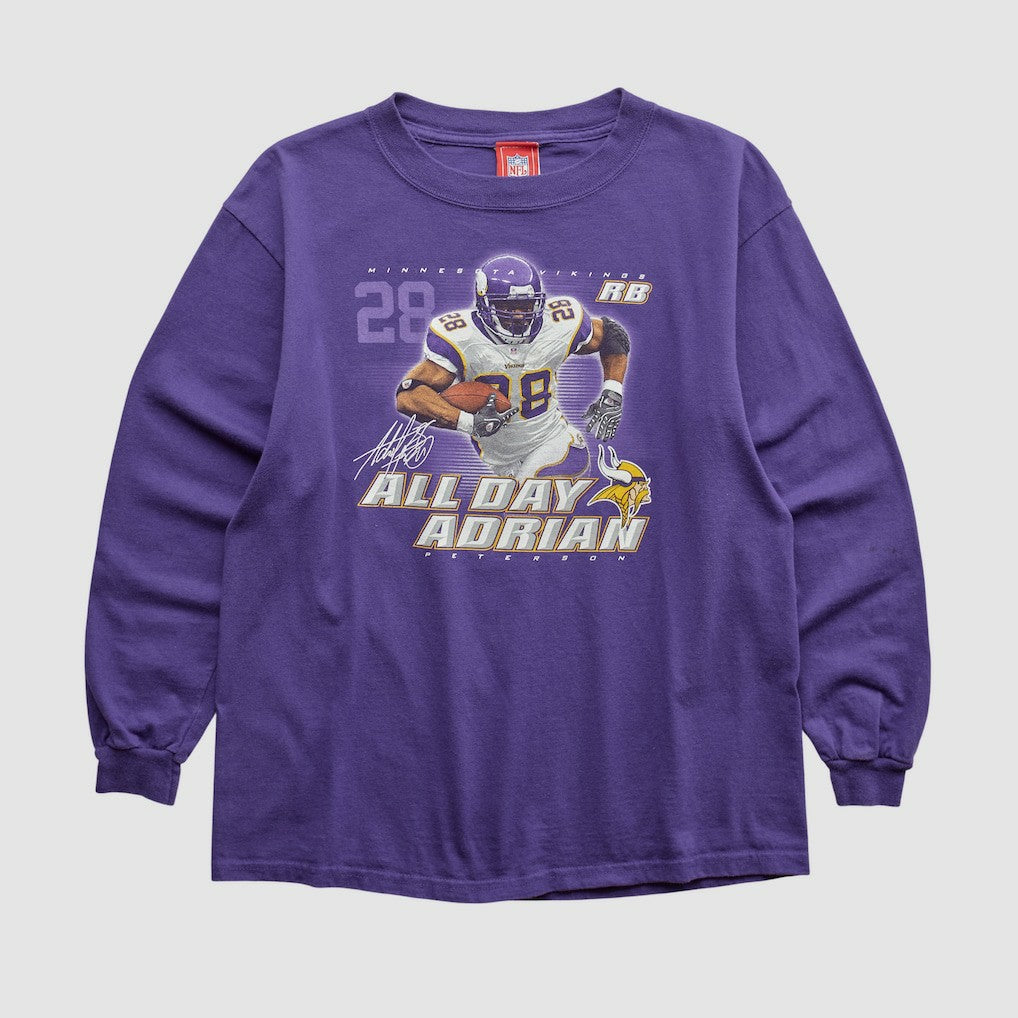 Adrian Peterson NFL 2000s Long Sleeve T-shirt - Purple Vintage sale