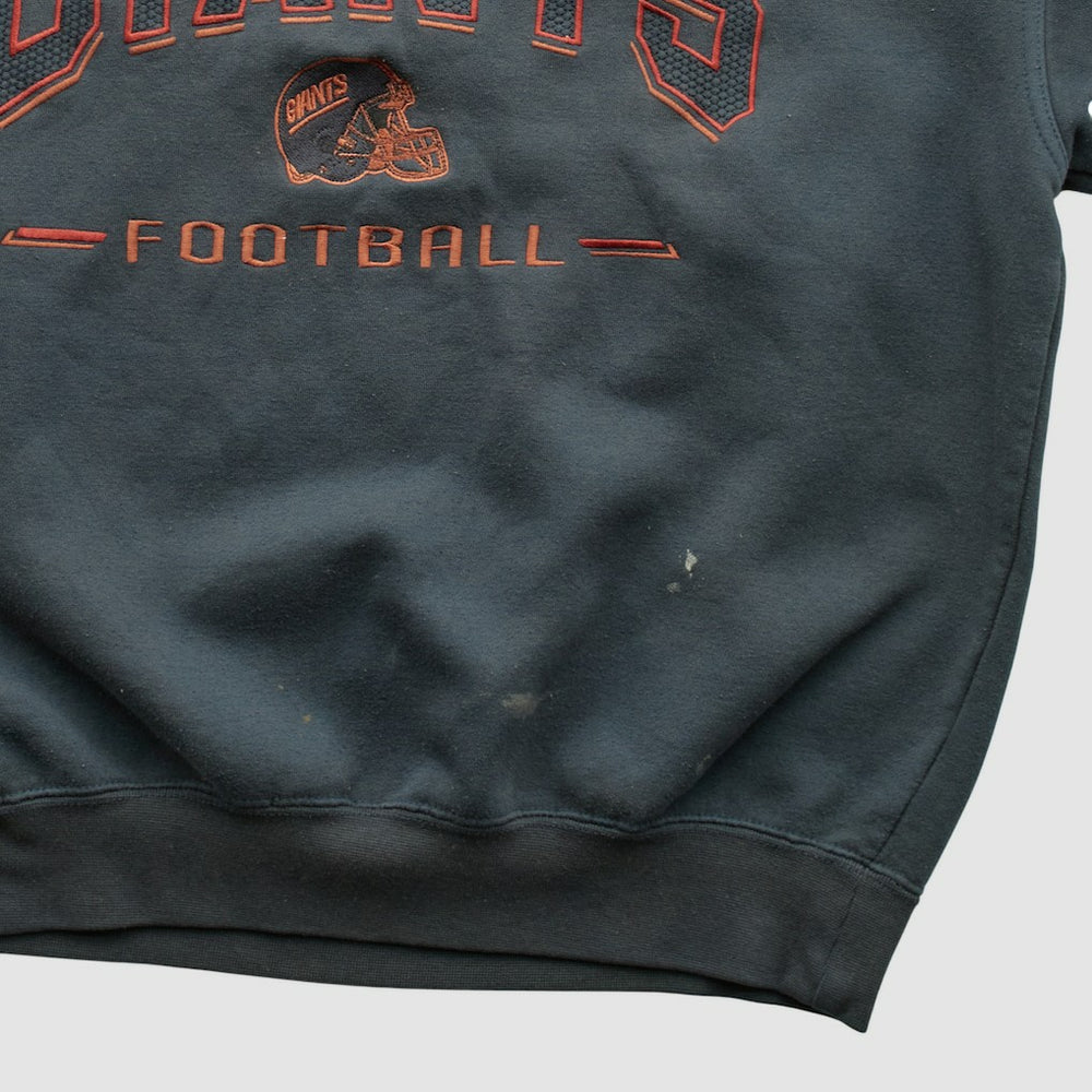 New York Giants Lee Apparel 90s Pullover Sweatshirt - Charcoal Vintage on sale