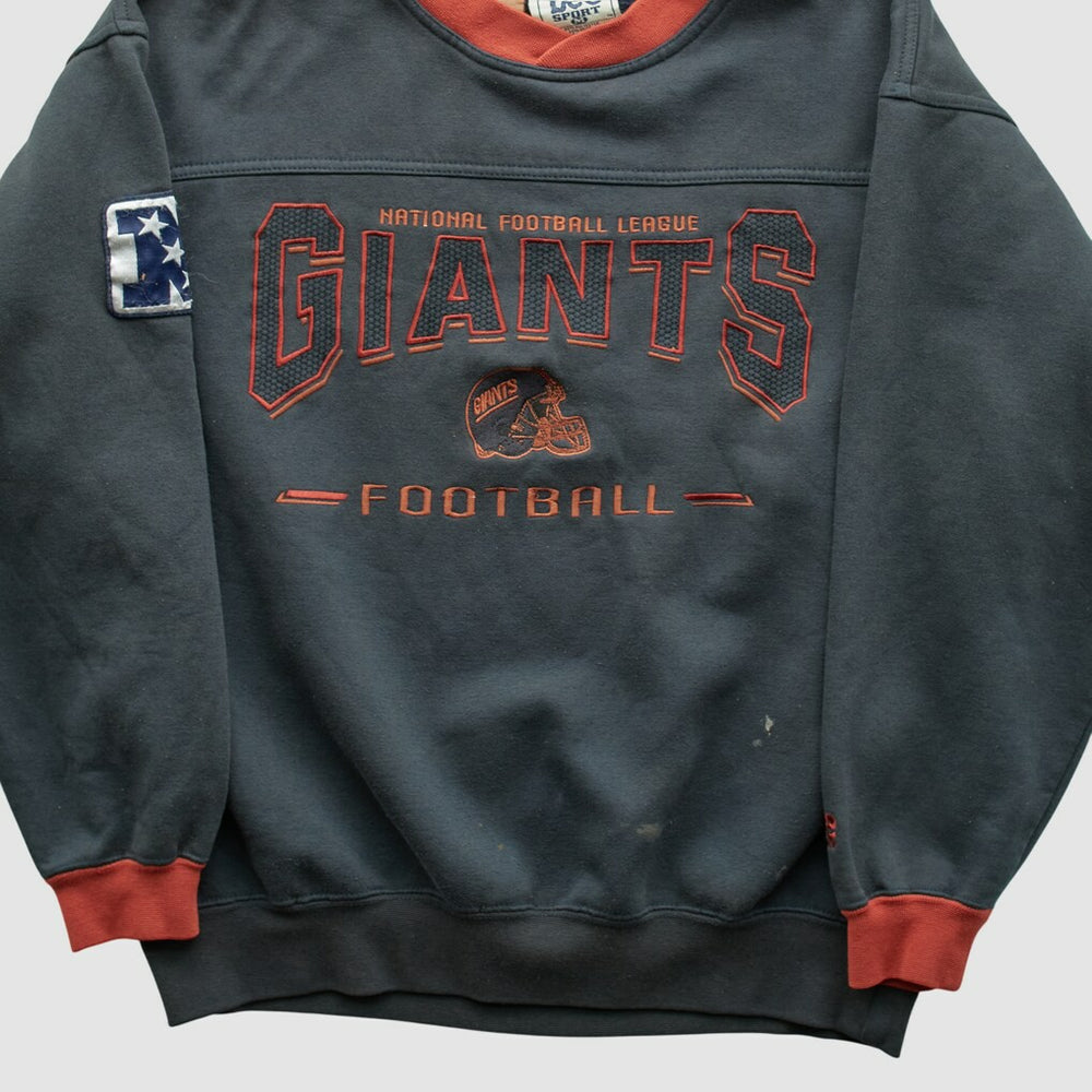 New York Giants Lee Apparel 90s Pullover Sweatshirt - Charcoal Vintage on sale