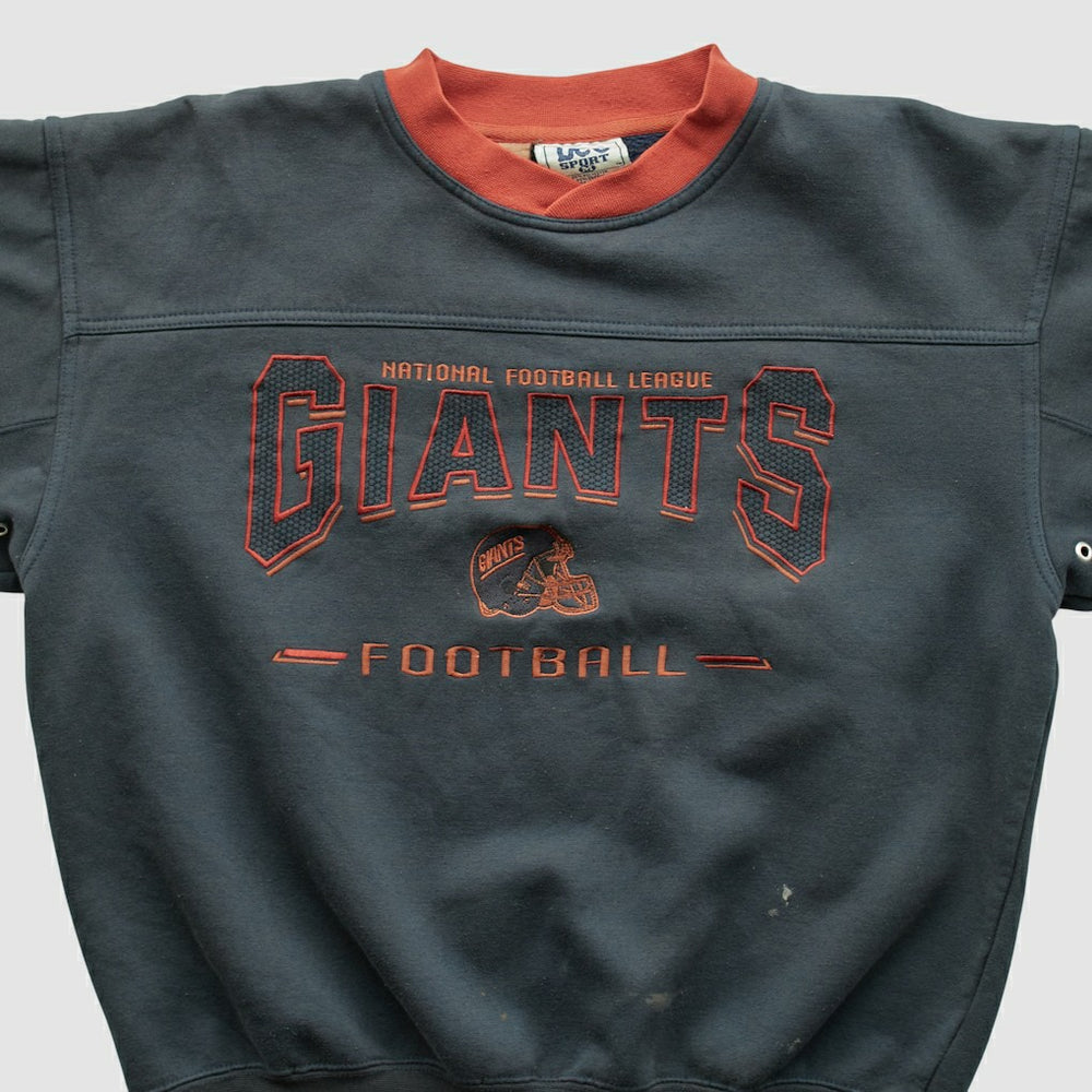 New York Giants Lee Apparel 90s Pullover Sweatshirt - Charcoal Vintage on sale