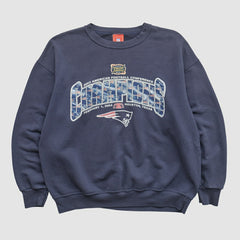 New England Patriots NFL 2003 Pullover Sweatshirt - Navy Vintage discount