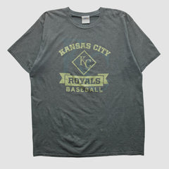 Kansas City Royals Genuine Merchandise 2000s T-shirt - Dark Heather Gray Vintage