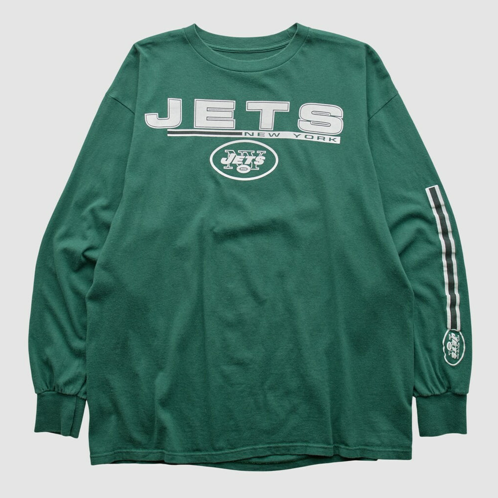 New York Jets Majestic 2010s Long Sleeve T-shirt - Green Vintage sale