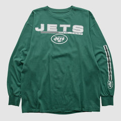 New York Jets Majestic 2010s Long Sleeve T-shirt - Green Vintage sale