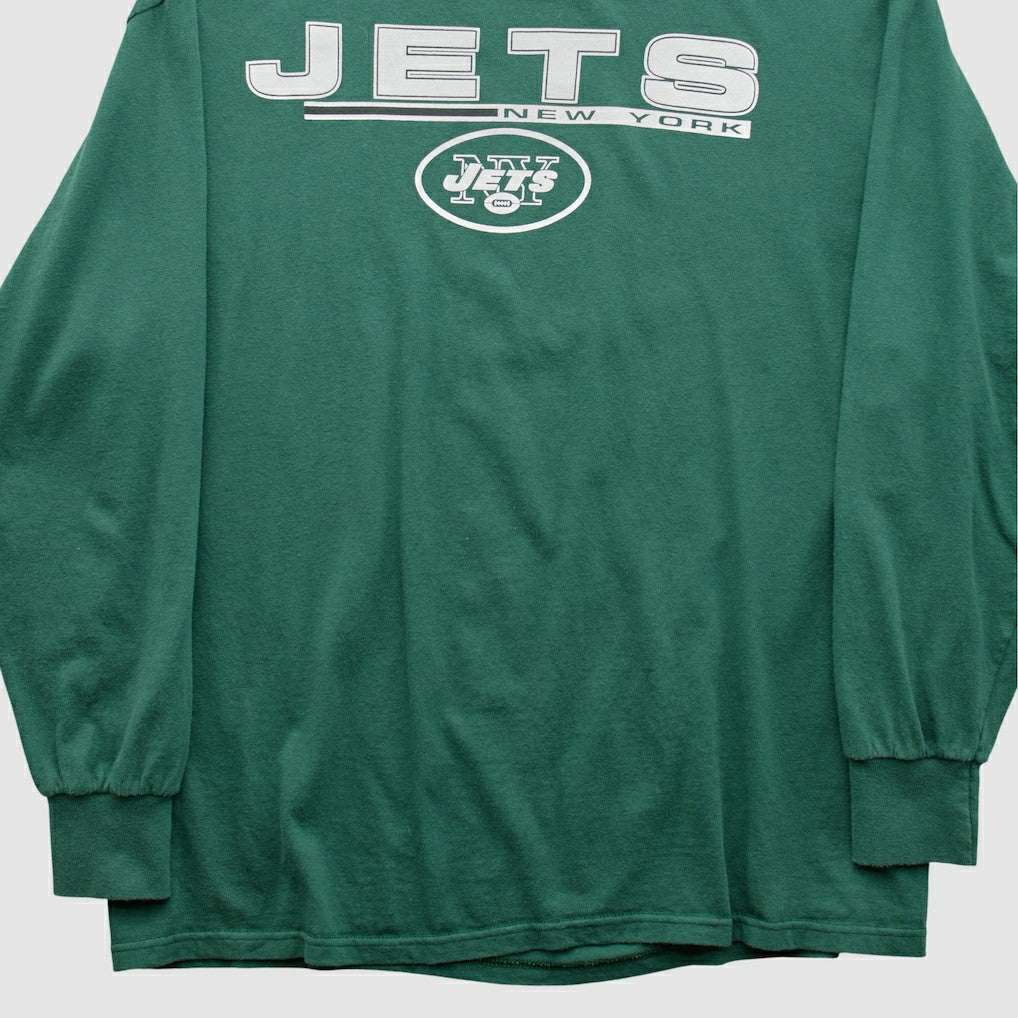 New York Jets Majestic 2010s Long Sleeve T-shirt - Green Vintage sale