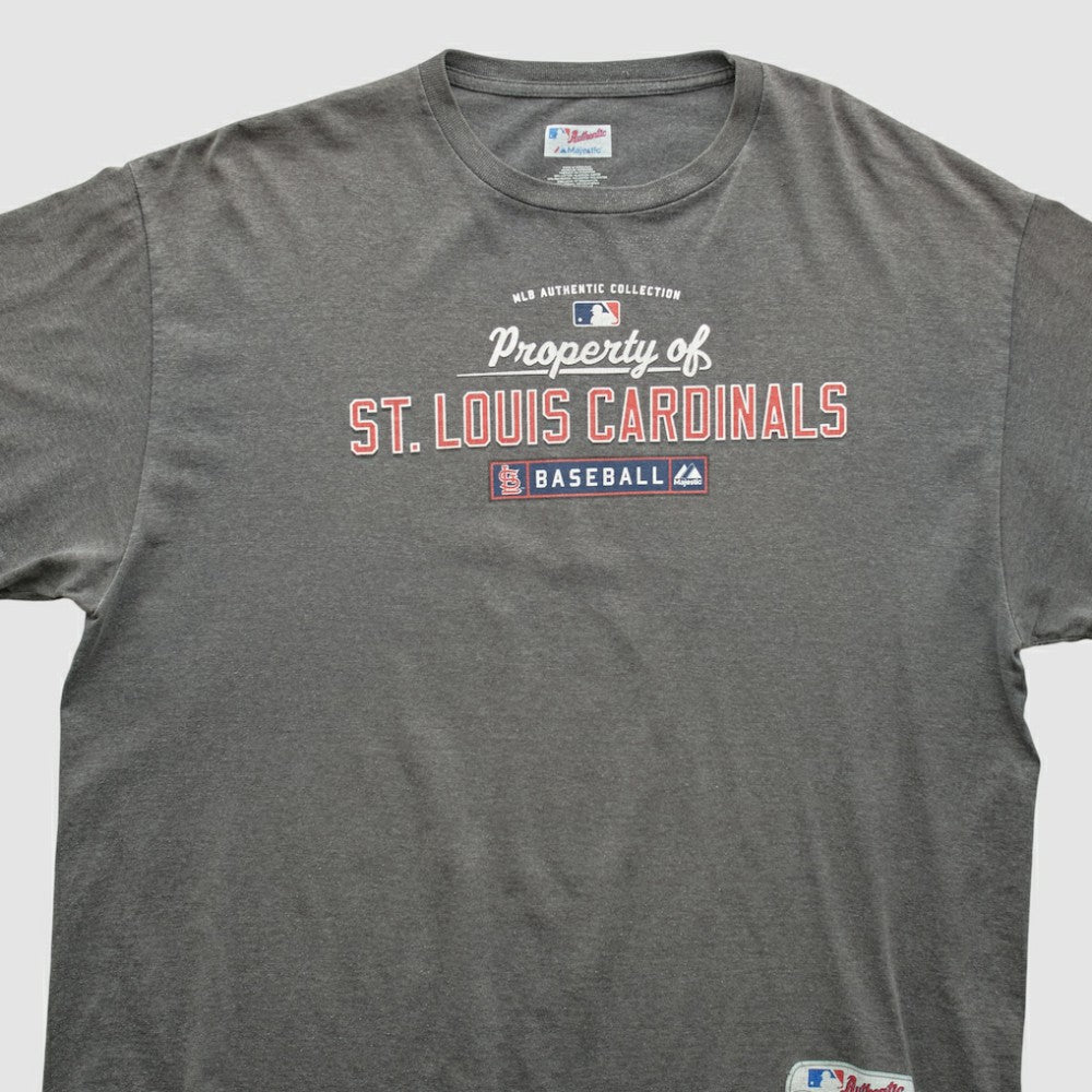 St. Louis Cardinals Majestic 2000s T-shirt - Charcoal Vintage
