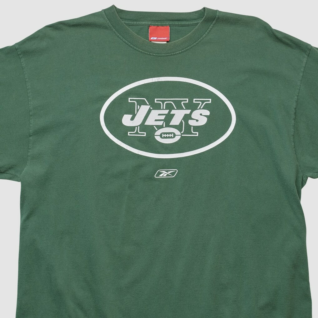 New York Jets Reebok 2000s Long Sleeve T-shirt - Green Vintage for sale