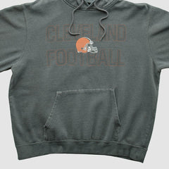 Cleveland Browns Majestic 2010s Hooded Pullover Sweatshirt - Gray Vintage sale