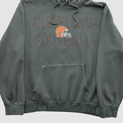 Cleveland Browns Majestic 2010s Hooded Pullover Sweatshirt - Gray Vintage sale