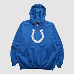 Indianapolis Colts NFL 2000s Hooded Pullover Sweatshirt - Blue Vintage discount