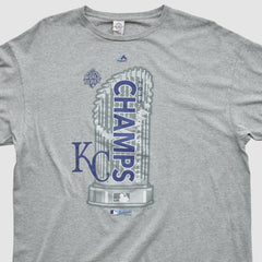 Kansas City Royals Majestic 2015 T-shirt - Heather Gray Vintage