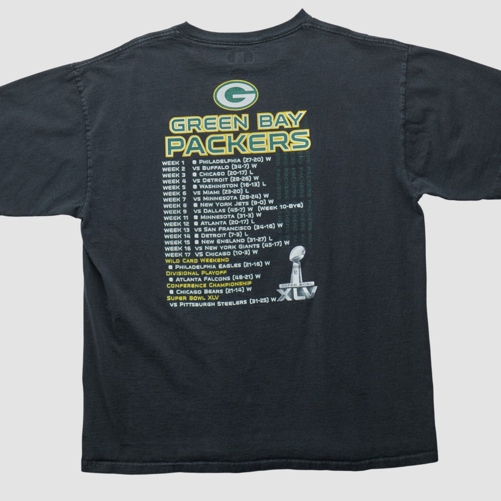Green Bay Packers NFL 2011 T-shirt - Black Vintage on sale