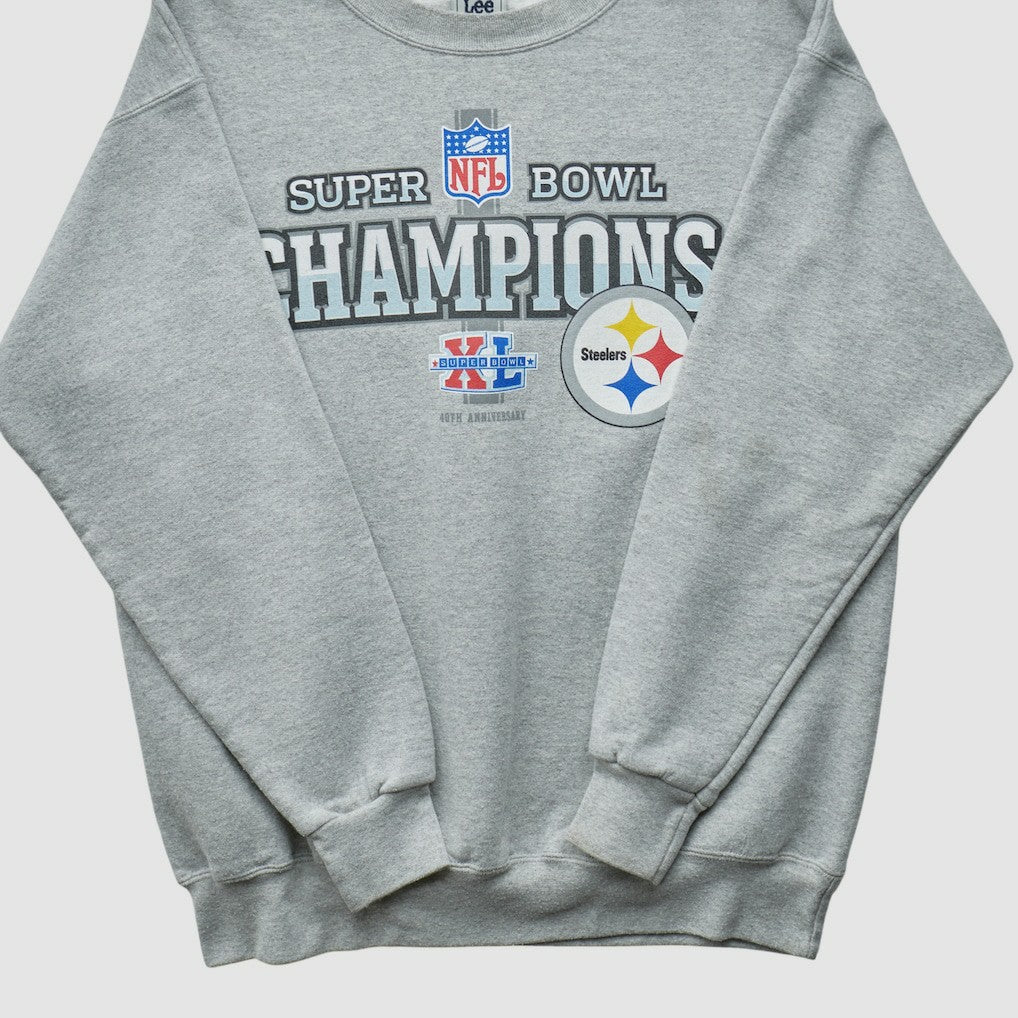 Pittsburgh Steelers Lee Apparel 2006 Pullover Sweatshirt - Heather Gray Vintage online