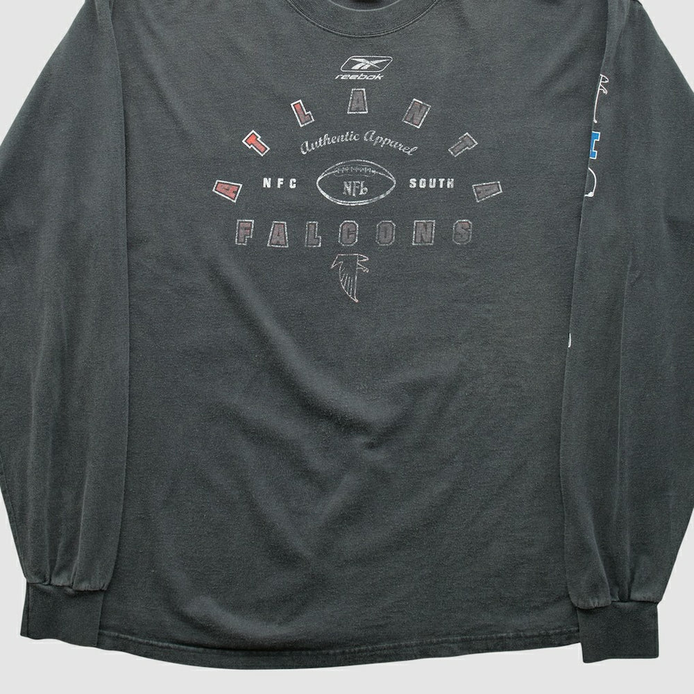Atlanta Falcons Reebok 2000s Long Sleeve T-shirt - Charcoal Vintage discount