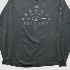 Atlanta Falcons Reebok 2000s Long Sleeve T-shirt - Charcoal Vintage discount