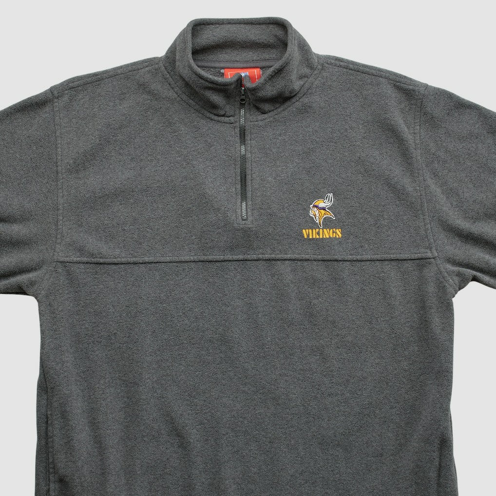 Minnesota Vikings NFL 2000s 1/4 Zip Sweatshirt - Dark Heather Gray Vintage outlet