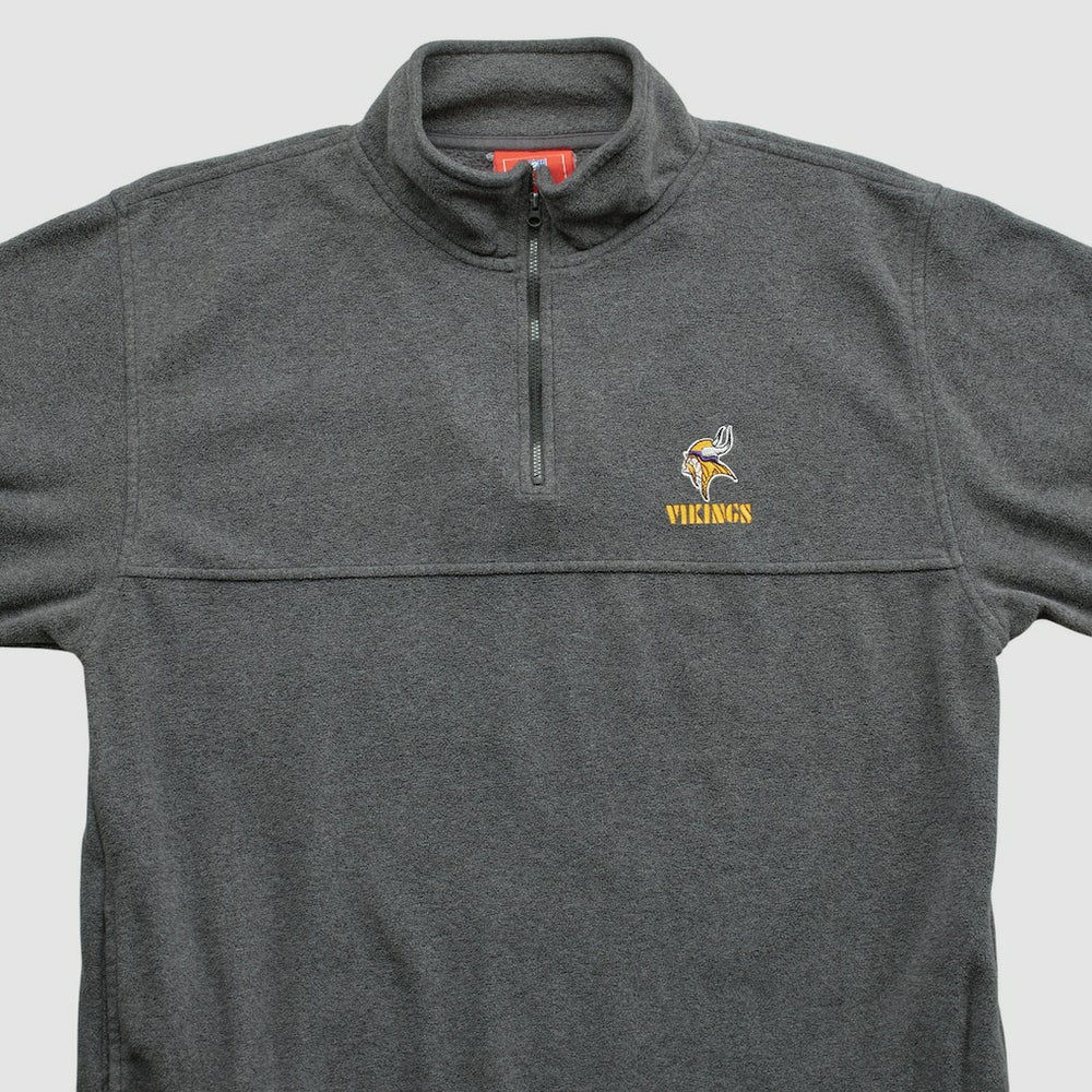 Minnesota Vikings NFL 2000s 1/4 Zip Sweatshirt - Dark Heather Gray Vintage outlet
