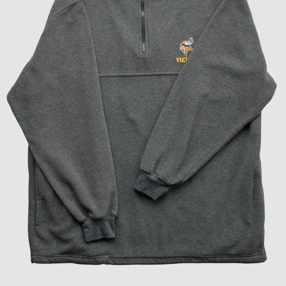 Minnesota Vikings NFL 2000s 1/4 Zip Sweatshirt - Dark Heather Gray Vintage outlet
