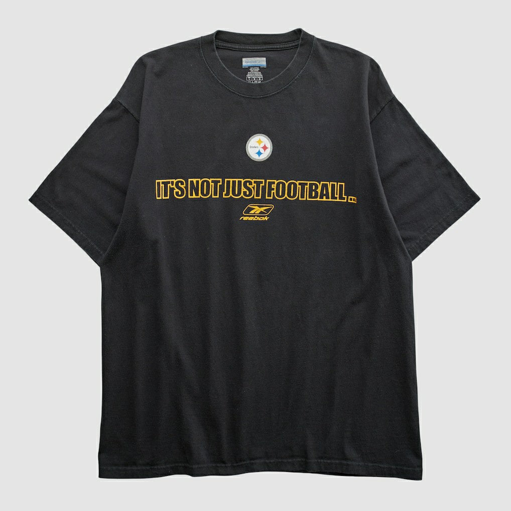 Pittsburgh Steelers Reebok 2000s T-shirt - Black Vintage sale