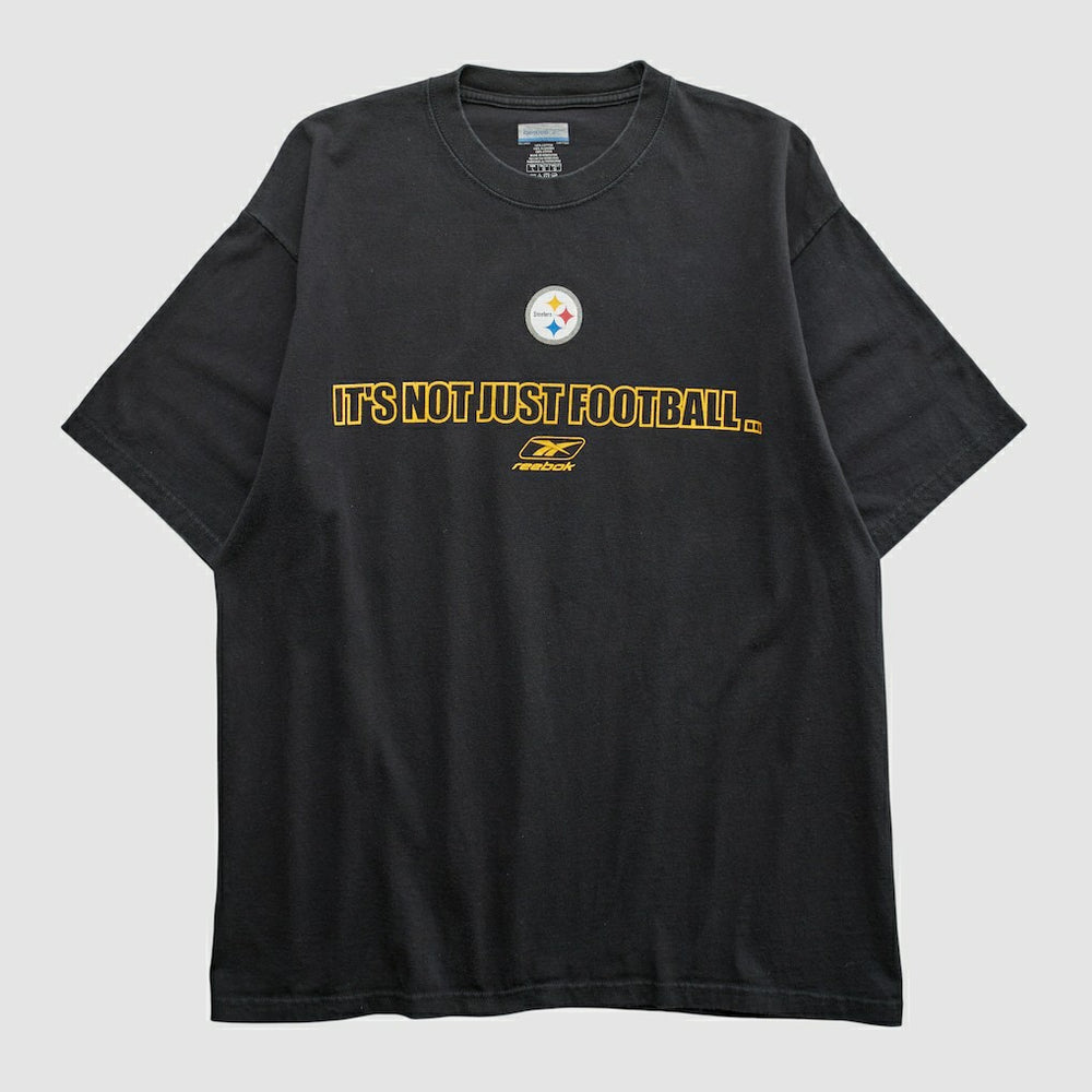 Pittsburgh Steelers Reebok 2000s T-shirt - Black Vintage sale